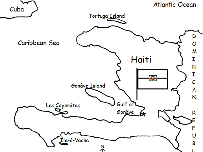 HAITI - Printable handouts with map and flag image regarding Printable Map of the Caribbean named HAITI - Printable handouts with map and flag
